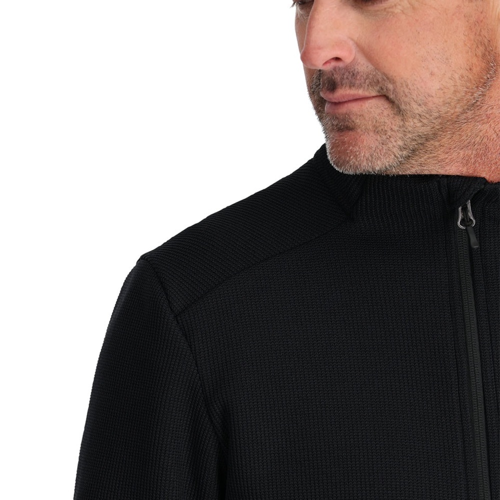 Spyder MENS BANDIT HALF ZIP FLEECE JACKET - BLACK - Picture 4 of 10